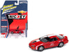Nickey 2002 Chevrolet Camaro ZL1 in Red with White Stripes - Johnny Lightning 1/64 - JLMC034 A B