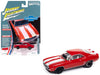 1969 Chevrolet Camaro Z28 in Red with White Stripes - Johnny Lightning 1/64 - JLMC034 B A