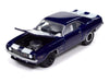 1969 Chevrolet Camaro Z28 in Metallic Blue with White Stripes - Johnny Lightning 1/64 - JLMC034 A A