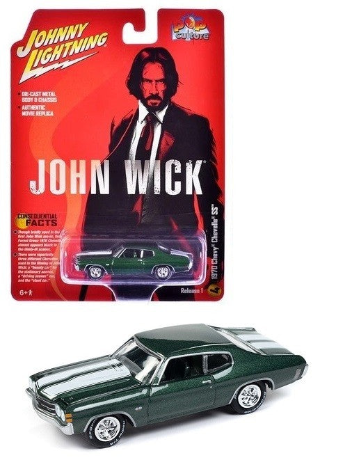John Wick - 1970 Chevrolet Chevelle SS in Forest Green Poly - Johnny Lightning 1/64 - JLPC014 D Passion Diecast