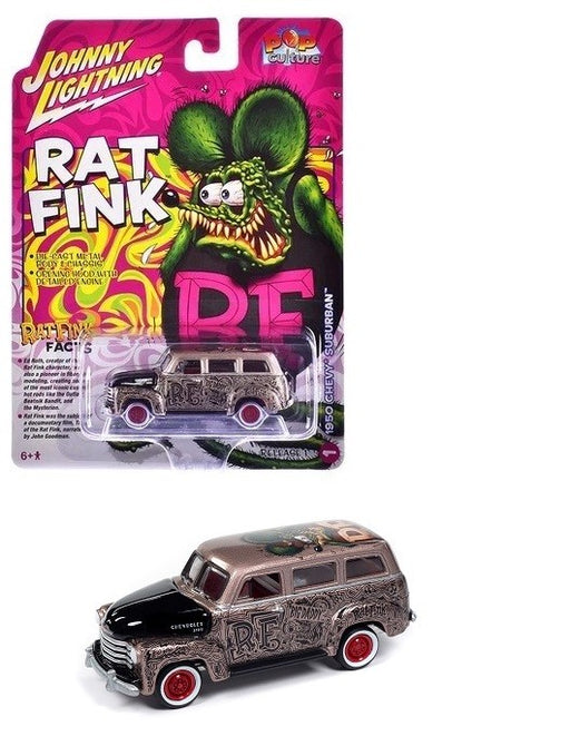 RAT FINK - Chevrolet Suburban 1950, couleur bronze métallisé et noir - Johnny Lightning 1/64 - JLPC014 A Passion Diecast