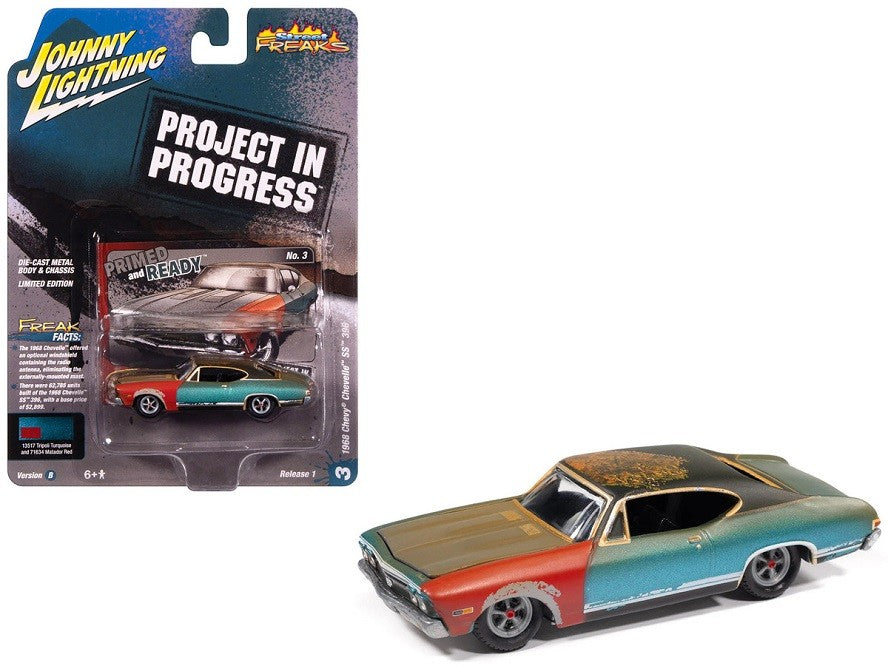 1968 Chevrolet Chevelle in Tripoli Tuquoise - Project in Progress - Johnny Lightning 1/64 - JLSP404 B Passion Diecast