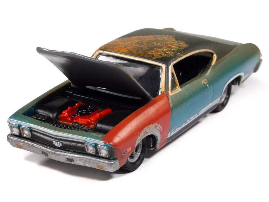 1968 Chevrolet Chevelle in Tripoli Tuquoise - Project in Progress - Johnny Lightning 1/64 - JLSP404 B Passion Diecast