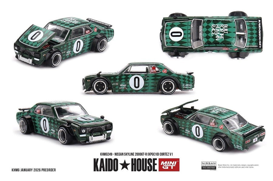 Nissan Skyline 2000GT-R (KPGC10) Cortez V1 - Mini GT & Kaido★House 1/64 - KHMG249 Passion Diecast