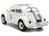 Volkswagen Beetle No.53 Herbie White with Stripes The Love Bug (1968) Movie with Extra Wheels - Jada - 1/24 - 37584