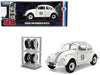 Volkswagen Beetle No.53 Herbie White with Stripes The Love Bug (1968) Movie with Extra Wheels - Jada - 1/24 - 37584