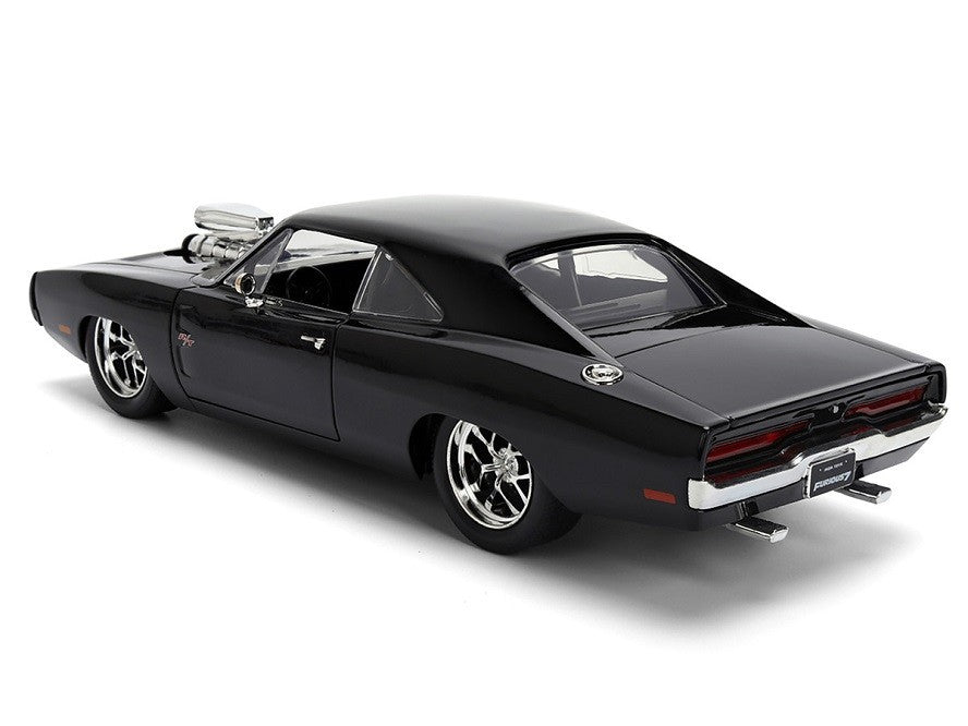 1970 Dodge Charger R/T Black "Furious 7" (2015) Movie "Fast & Furious" Series - Jada - 1/24 - 35423