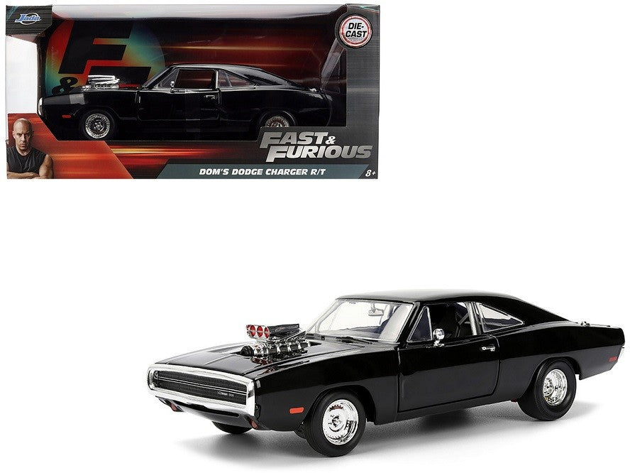 Dom's 1970 Dodge Charger R/T Black "F9" (2021) Movie "Fast & Furious" Series - Jada - 1/24 - 35424