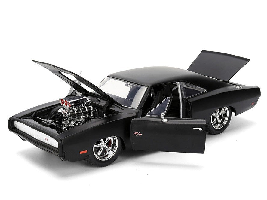 1970 Dodge Charger R/T Matt Black "Fast & Furious" (2009) Movie "Fast & Furious" Series - Jada - 1/24 - 35729