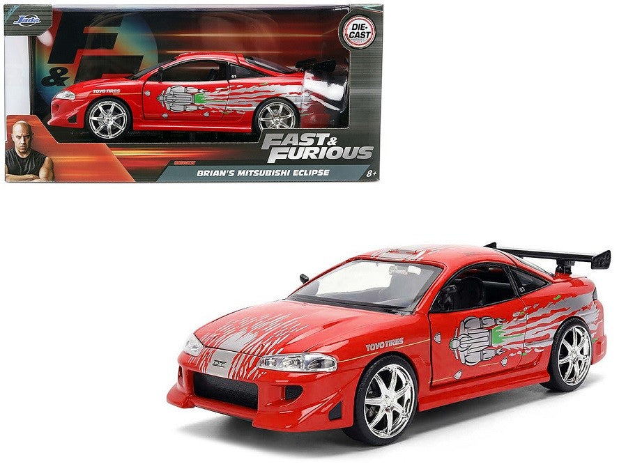 Mitsubishi Eclipse Red Graphics Remix The Fast and The Furious (2001) Fast Furious Series - Jada - 1/24 - 36815
