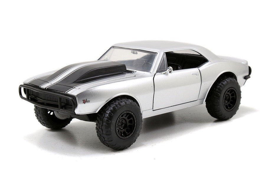Roman's Chevrolet Camaro Z/28 Silver "Fast & Furious 7" Movie Fast Furious Series - Jada - 1/24 - 97166