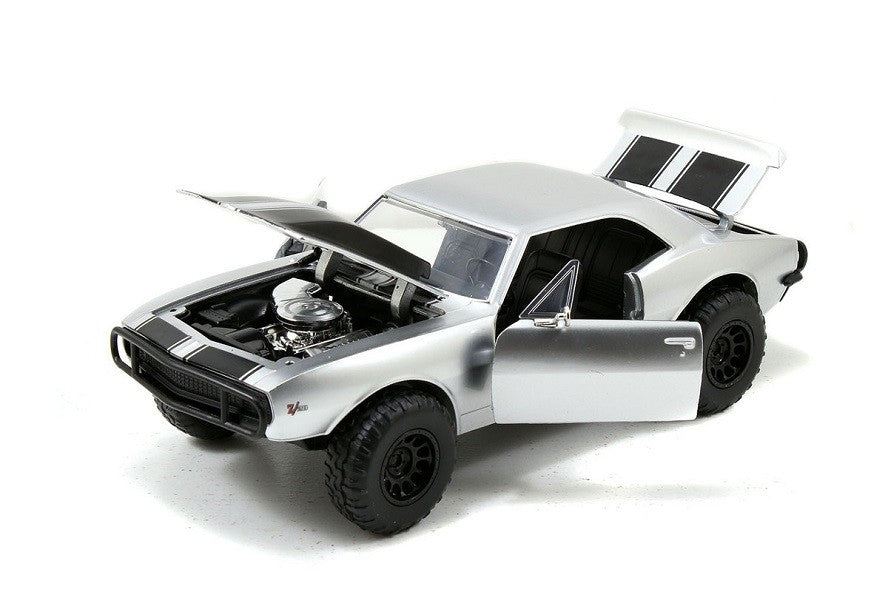 Roman's Chevrolet Camaro Z/28 Silver "Fast & Furious 7" Movie Fast Furious Series - Jada - 1/24 - 97166