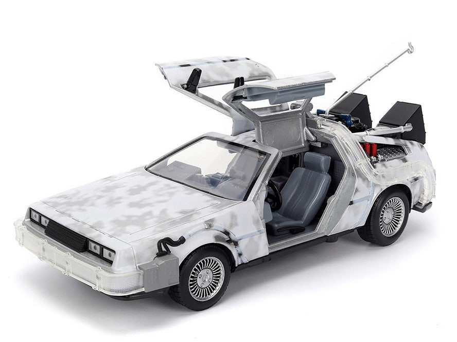DeLorean Time Machine Brushed Frost Version Lights Back to the Future - Hollywood Rides Series - Jada - 1/24 - 36145