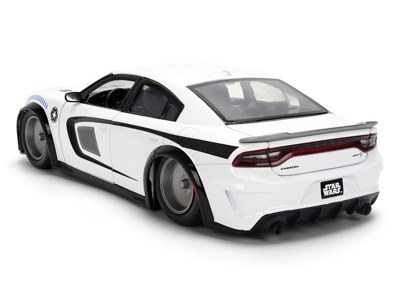 Star Wars Stormtrooper and 2021 Dodge Charger SRT Hellcat - White - Hollywood Rides - Jada - 1/24 - 36478