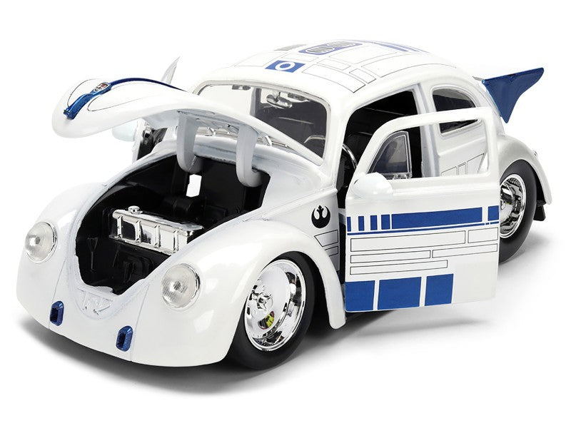 Star Wars R2-D2 and 1959 Volkswagen Drag Beetle - White - Hollywood Rides - Jada - 1/24 - 36912