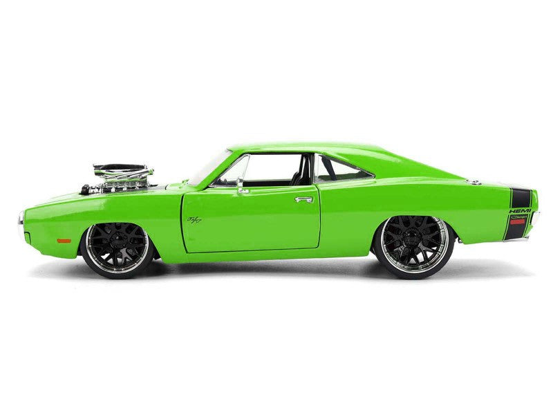 1970 Dodge Charger R/T with Blower Engine - Green - Bigtime Muscle - Jada - 1/24 - 36595