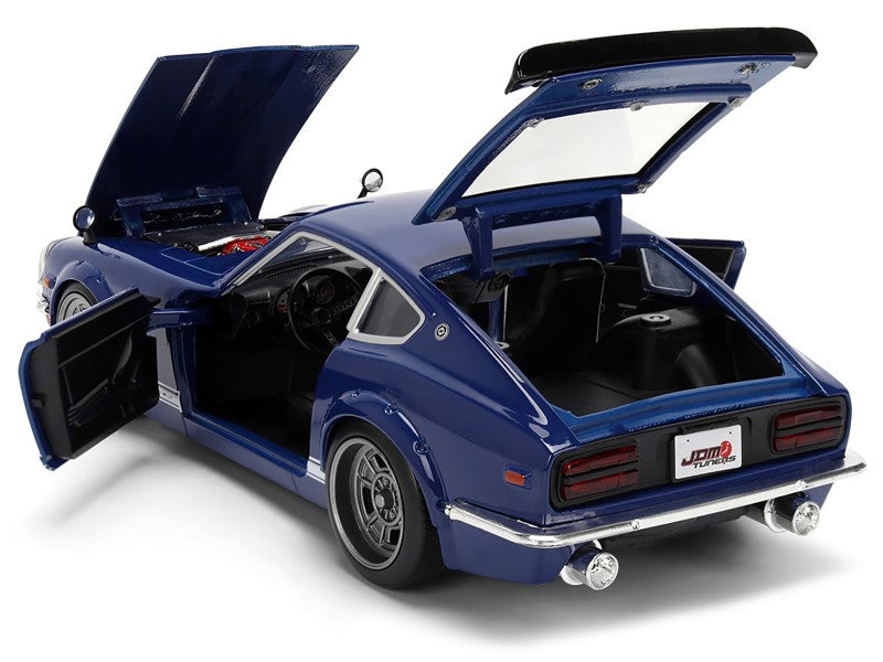1972 Datsun 240Z blue with white stripes - JDM Tuners - Jada - 1/24 - 37020
