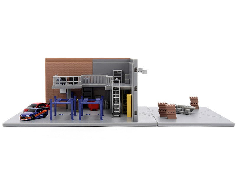 Jada Nano Scene Fast & Furious Hans Garage - Diorama Hollywood Rides Nano - Jada - 1/87 - 36403