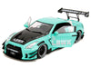 Nissan GT-R (R35) Liberty Walk Body Kit 2.0 Light Blue - Pink Slips - Jada 1/18 - 36382 Passion Diecast 