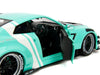 Nissan GT-R (R35) Liberty Walk Body Kit 2.0 Light Blue - Pink Slips - Jada 1/18 - 36382 Passion Diecast 