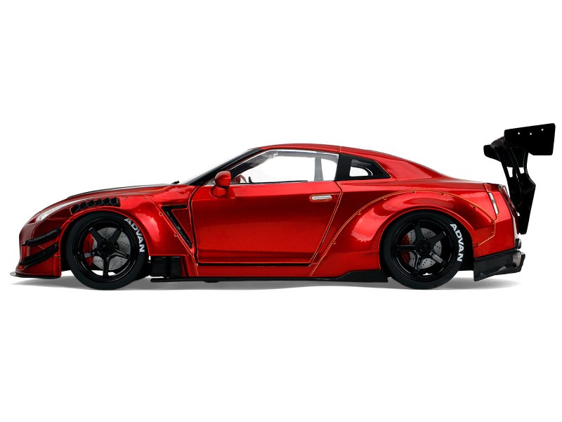 Nissan GT-R (R35) Liberty Walk Body Kit 2.0 Red Metallic - Pink Slips - Jada 1/18 - 36465 Passion Diecast 