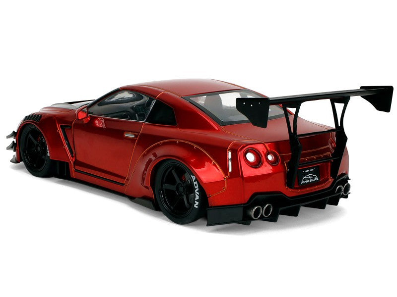 Nissan GT-R (R35) Liberty Walk Body Kit 2.0 Red Metallic - Pink Slips - Jada 1/18 - 36465 Passion Diecast 