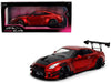 Nissan GT-R (R35) Liberty Walk Body Kit 2.0 Red Metallic - Pink Slips - Jada 1/18 - 36465 Passion Diecast 