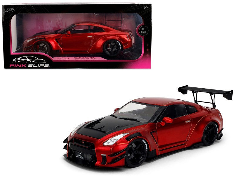 Nissan GT-R (R35) Liberty Walk Body Kit 2.0 Red Metallic - Pink Slips - Jada 1/18 - 36465 Passion Diecast 