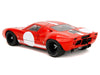 Ford GT40 MK1 Red with White Stripes and Graphics - Pink Slips - Jada 1/18 - 36381 Passion Diecast 