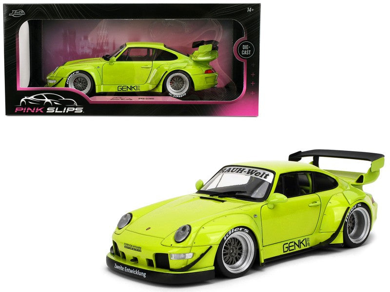 RWB Body Kit "Genki" Lime Green - Pink Slips - Jada 1/18 - 36472 Passion Diecast 