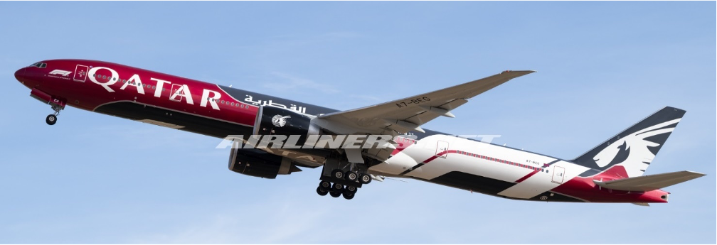 Qatar Airways Boeing 777-300ER "Formula 1" / A7-BEG /  JC Wings / 1:400 / XX40844