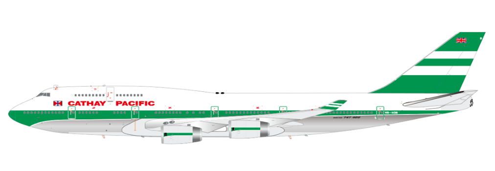 Cathay Pacific Boeing 747-400 "OC - Polished" / VR-HOR /  JC Wings / 1:200 / SA2101
