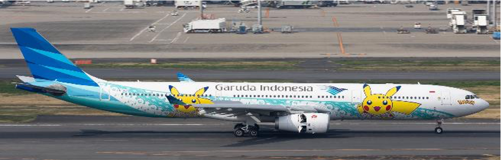 Garuda Indonesia Airbus A330-300 "Pikachu" / PK-GPY /  JC Wings / 1:400 / SA4096