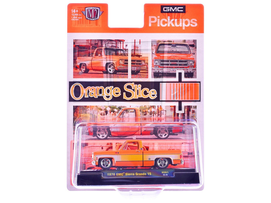 1976 GMC Sierra Grande Orange Slice - Hobby Exclusive - M2 Machine - 1:64 - 31500-HS61