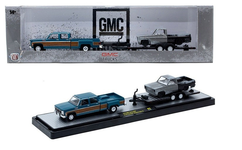 1973 GMC Sierra 3500 & 1973 Chevrolet Cheyenne Super 10 - M2 1/64 - 36000-92 C