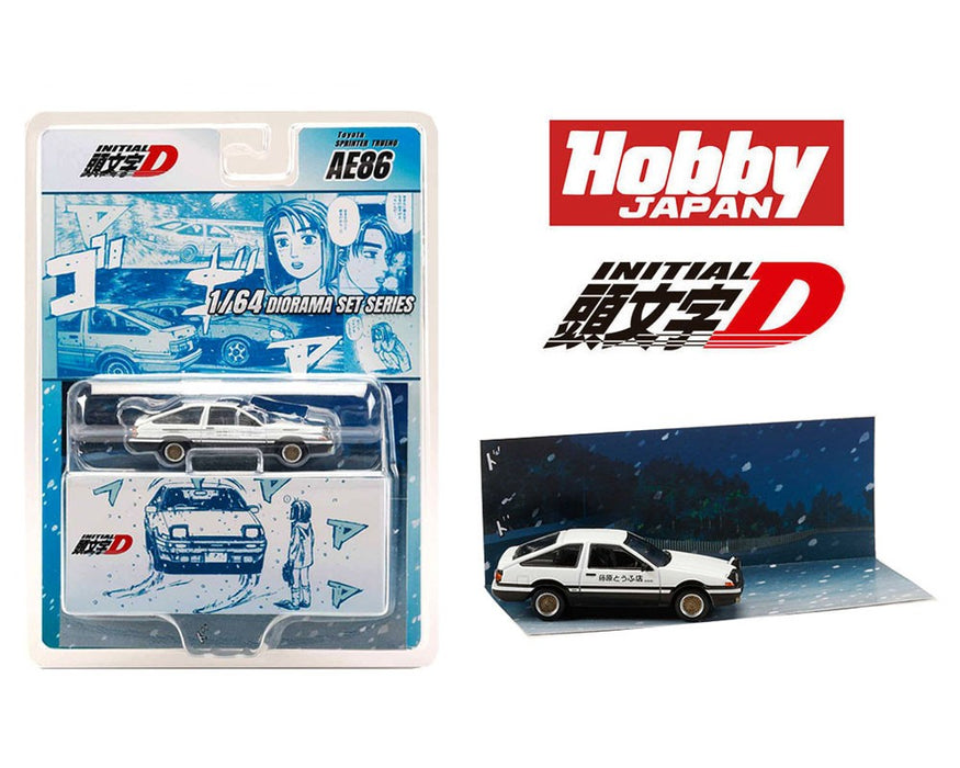 Initial D Toyota Sprinter Trueno (AE86) Takumi Fujiwara & Natsuki Mogi - Hobby Japan - 1:64 - HJDMD001F Passion Diecast