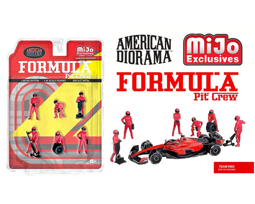 Figures Formula Pit Crew - Team Red - American Diorama - 1/64 - AD-2443 Passion Diecast