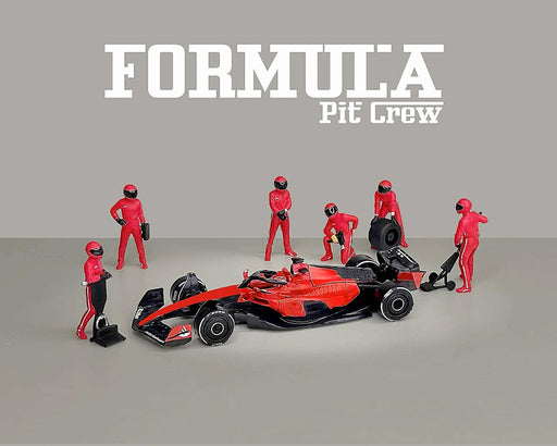 Figures Formula Pit Crew - Team Red - American Diorama - 1/64 - AD-2443 Passion Diecast