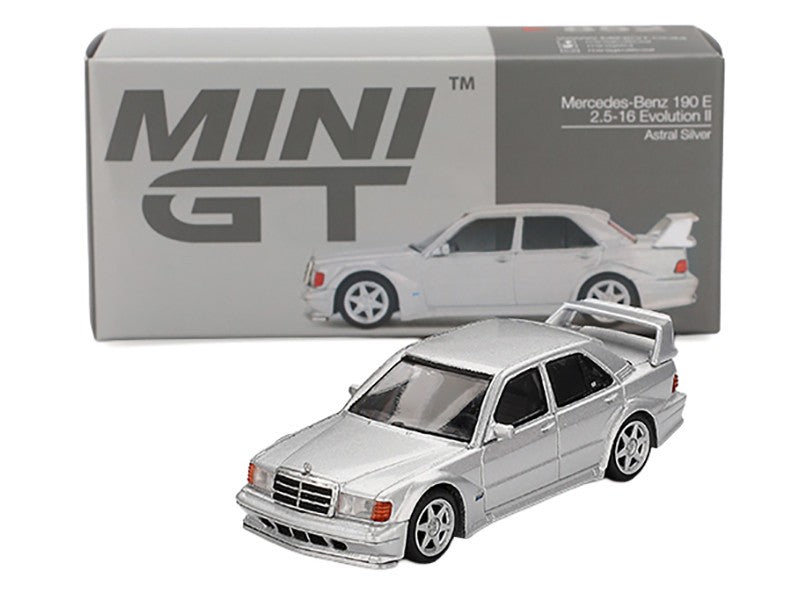 Mercedes-Benz 190E 2.5-16 Evolution II Astral Silver - Mini GT - 1:64 - MGT00852 Passion Diecast