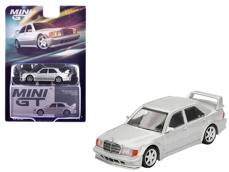 Mercedes-Benz 190E 2.5-16 Evolution II Astral Silver - Mini GT - 1:64 - MGT00852 Passion Diecast