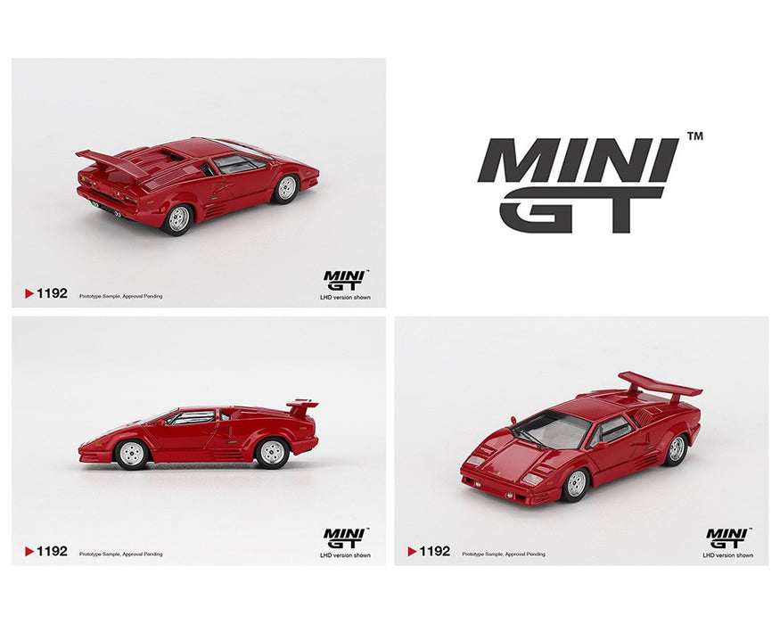 Lamborghini Countach 25th Anniversary - Red - Mini GT - 1:64 - MGT01192 Passion Diecast