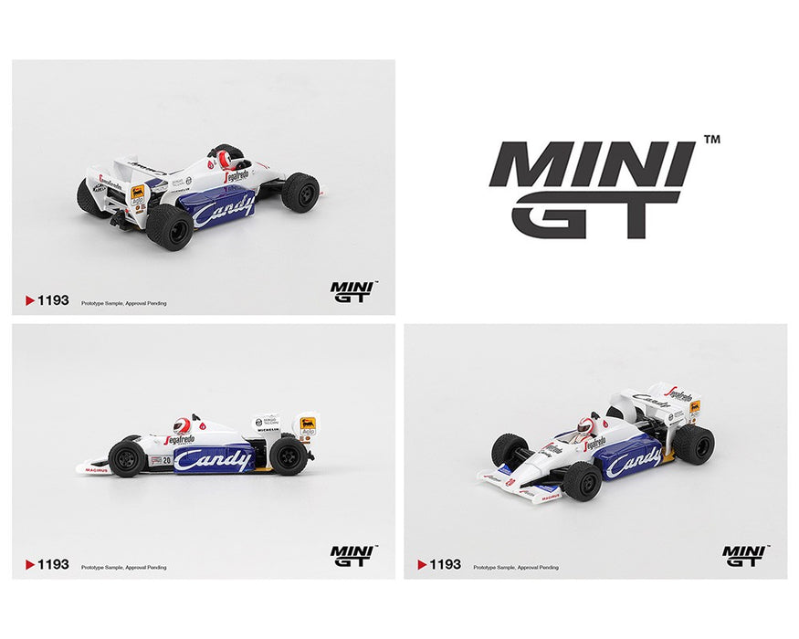 Toleman TG184 No.20 Johnny Cecotto 1984 Monaco Grand Prix - Mini GT - 1:64 - MGT01193 Passion Diecast