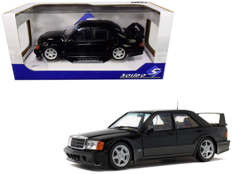 Mercedes Benz 190 E EVO2 1990 black  -  Solido  1/18 - S1801001  -   Passion Diecast 