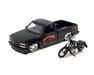 1993 Chevrolet 454SS Pick-Up & 2007 XL 1200N Nightster Harley-Davidson Bike Custom - Black - Maisto 1/24 - 32276 BLK
