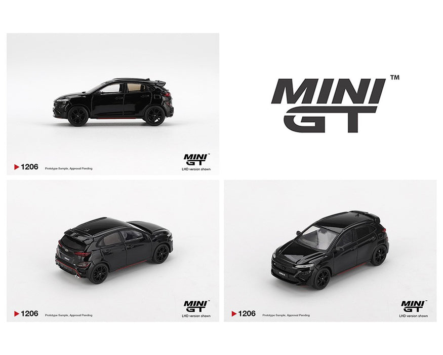 Hyundai Kona N - Phantom Black - Korea Exclusive - Mini GT - 1:64 - MGT01206 Passion Diecast