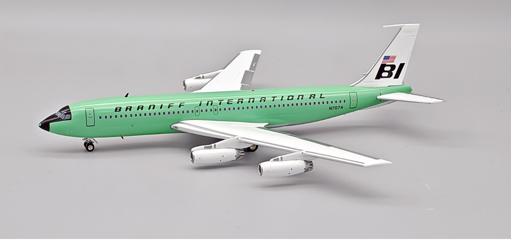 Braniff International Boeing 707-227 "Turquoise" / N7074 / Inflight 200 / 1:200 / IF702BN1025