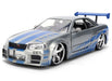 Fast & Furious 25th Anniversary  BRIAN's  Nissan Skyline GT-R 34 Brush Metal Finish -   Jada  1/24 -36818