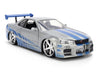 Fast & Furious 25th Anniversary  BRIAN's  Nissan Skyline GT-R 34 Brush Metal Finish -   Jada  1/24 -36818