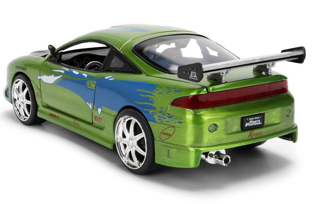 Fast & Furious 25th Anniversary  Brian's 1995 Mitsubishi Eclipse -Brush Metal Finish -  Jada 1/24 -  36817