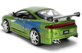 Fast & Furious 25th Anniversary  Brian's 1995 Mitsubishi Eclipse -Brush Metal Finish -  Jada 1/24 -  36817